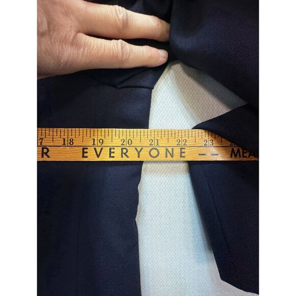 Bill Blass Mens Old Money Wool Blazer Suit Jacket Navy Blue Gold Button - Picture 8 of 13